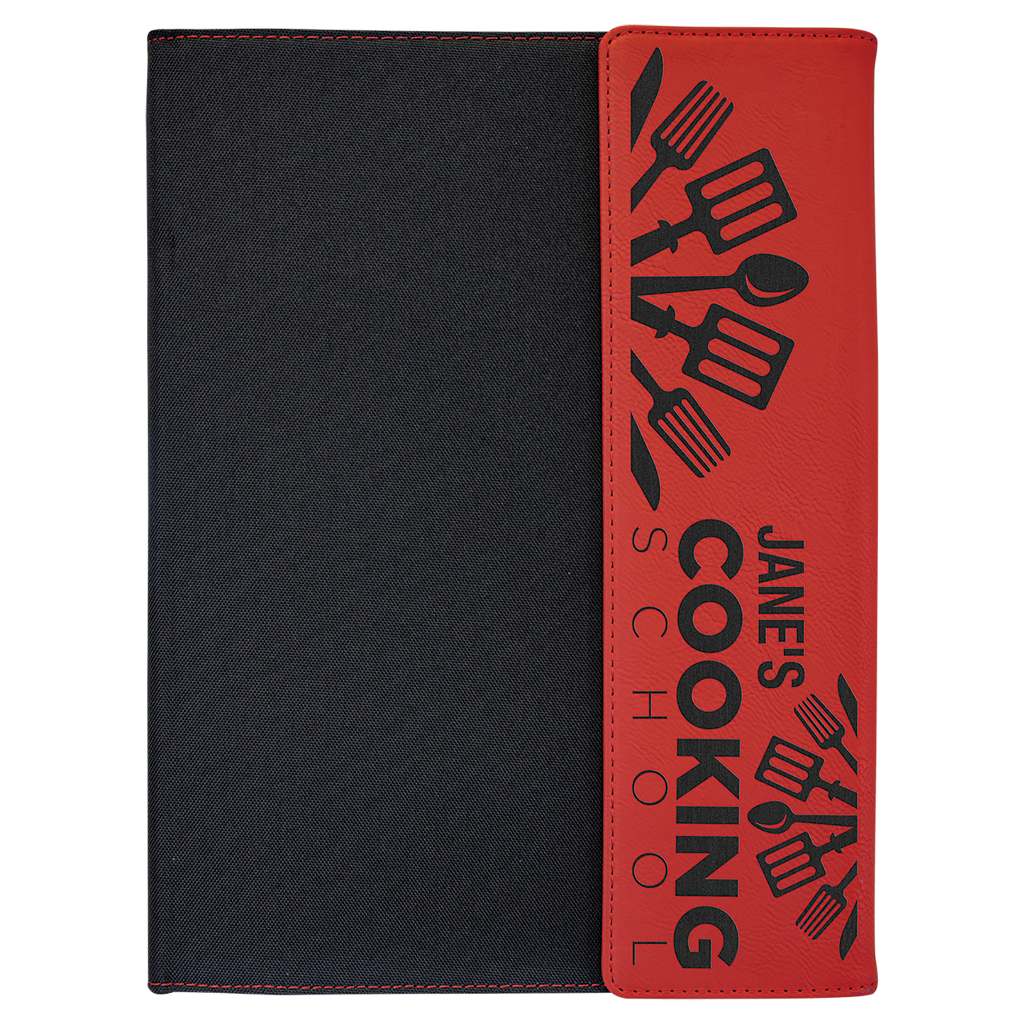 9 1/2" x 12" Leatherette Fold Over Portfolio with Notepad