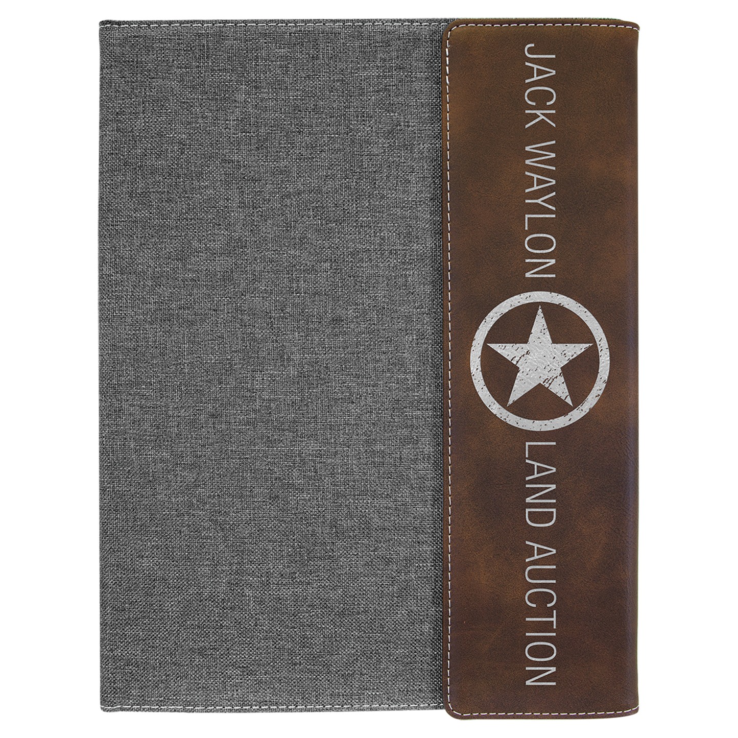 9 1/2" x 12" Leatherette Fold Over Portfolio with Notepad