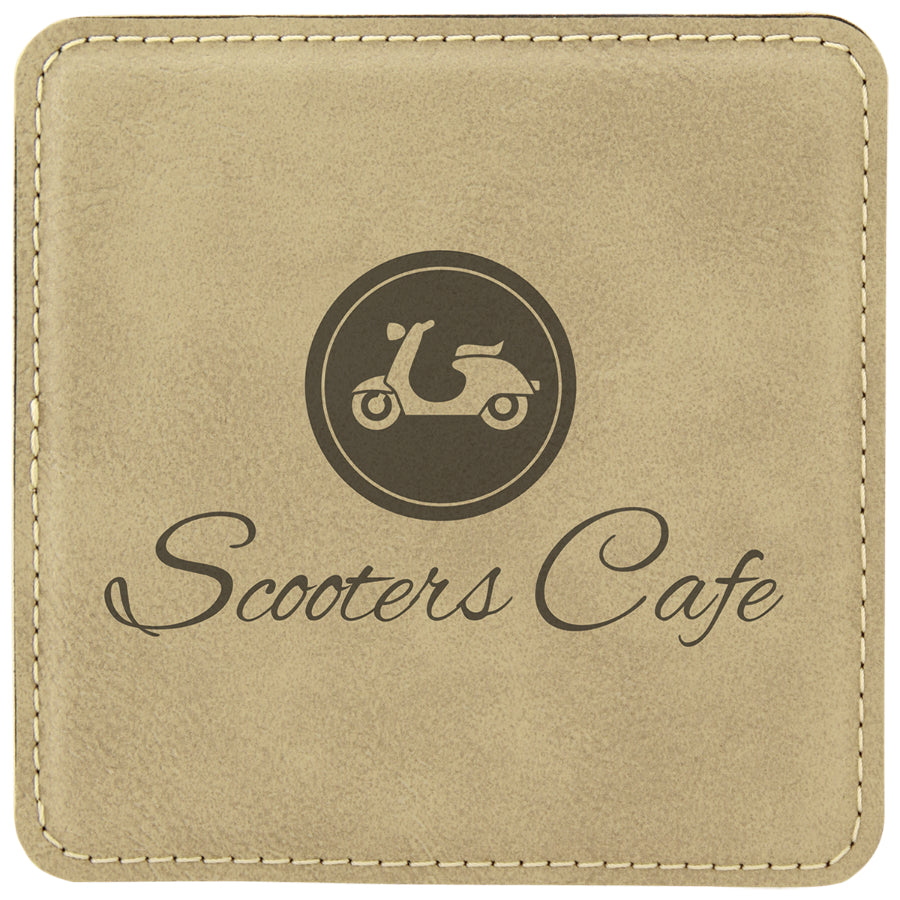 Square Leatherette Coasters (6 Coaster Set)