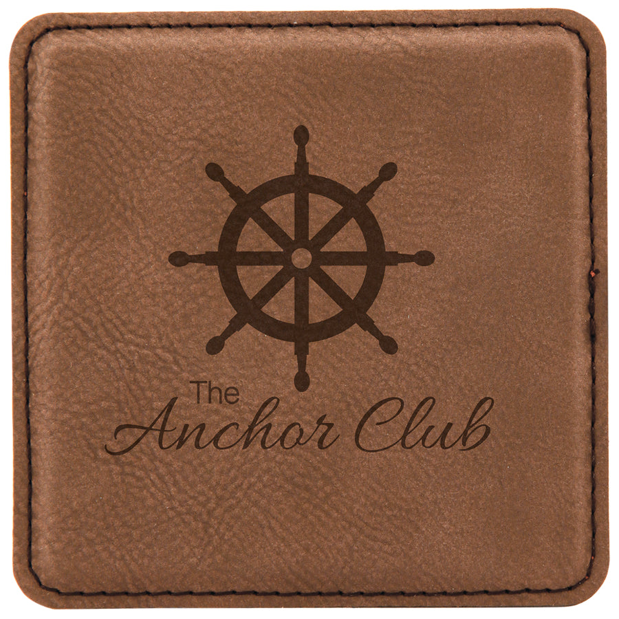 Square Leatherette Coasters (6 Coaster Set)