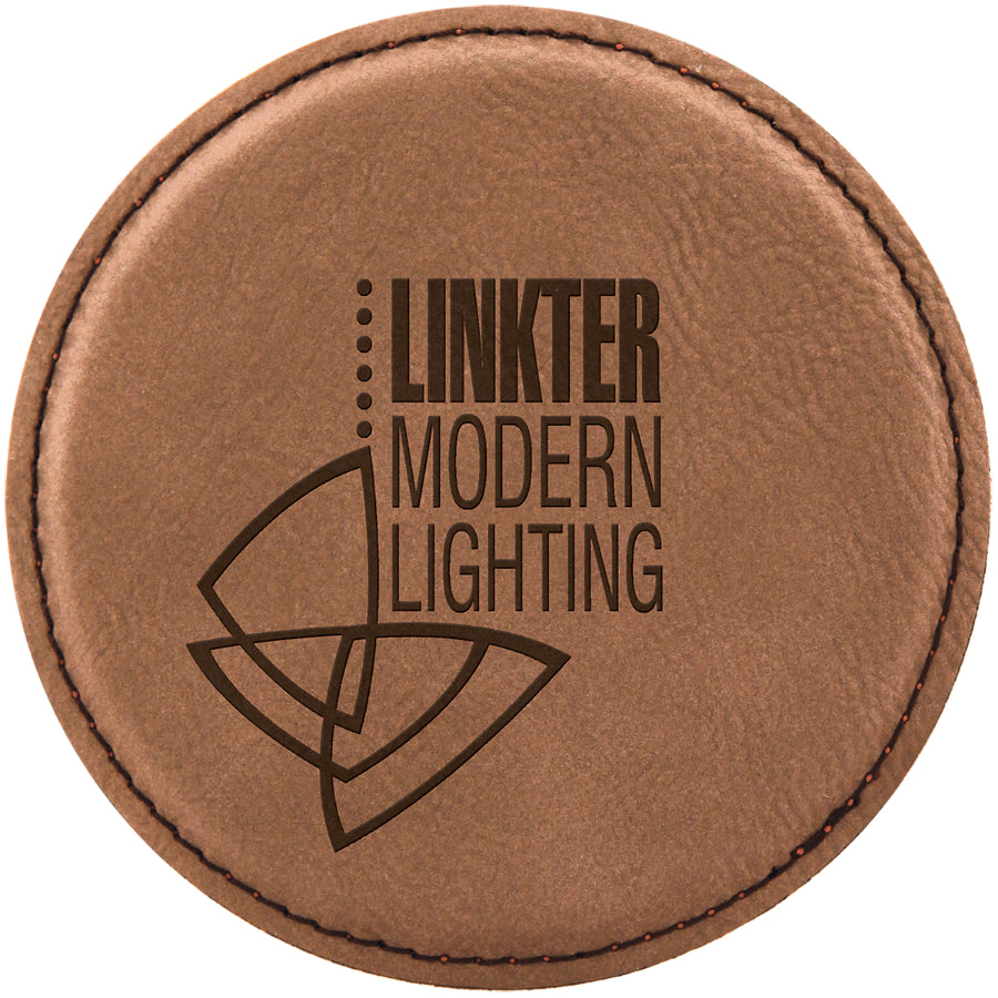 Round Leatherette Coasters (6 Coaster Set)