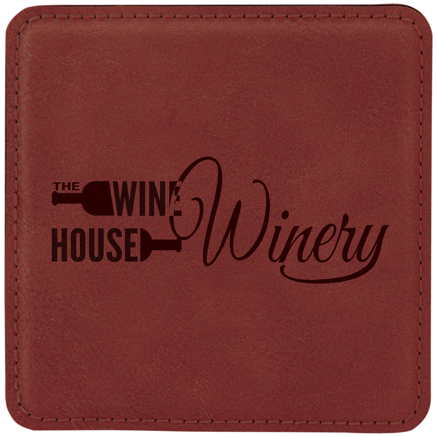 Square Leatherette Coasters (6 Coaster Set)