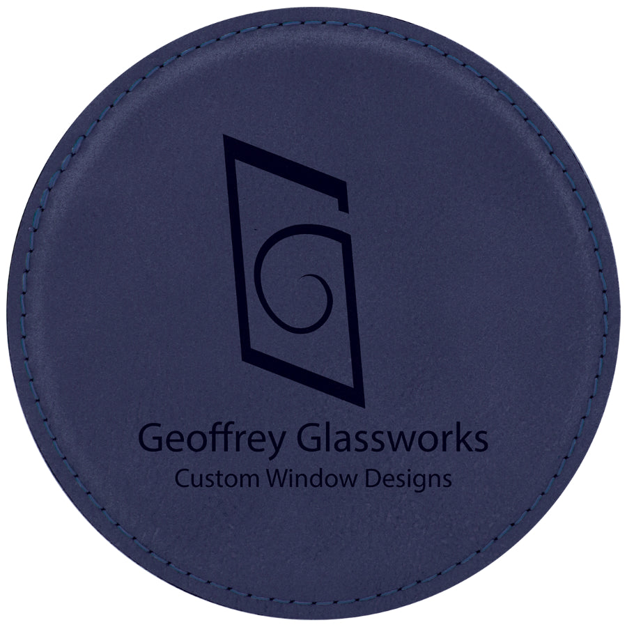 Round Leatherette Coasters (6 Coaster Set)