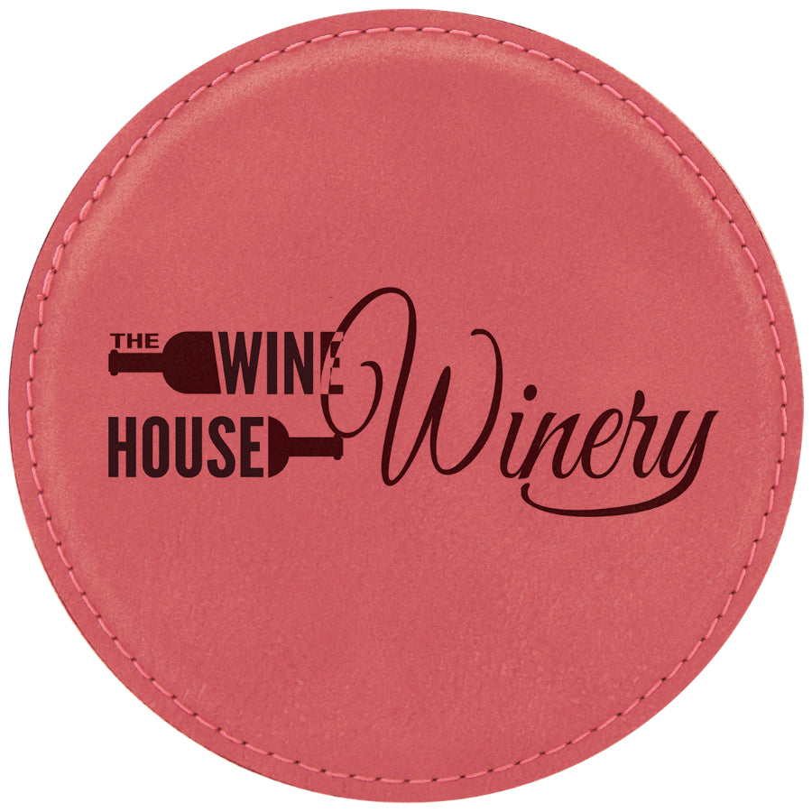 Round Leatherette Coasters (6 Coaster Set)