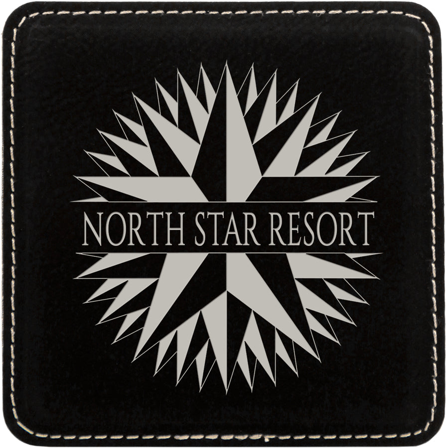 Square Leatherette Coasters (6 Coaster Set)