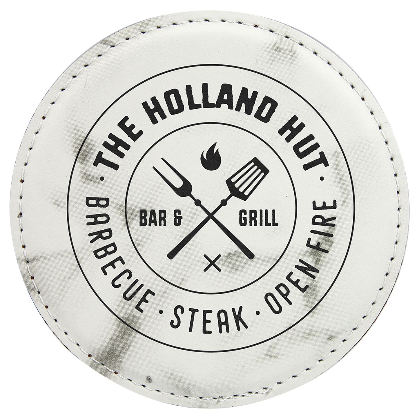 Round Leatherette Coasters (6 Coaster Set)