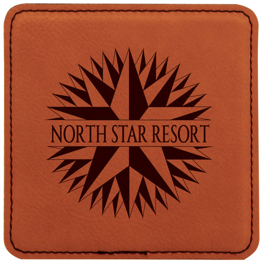 Square Leatherette Coasters (6 Coaster Set)
