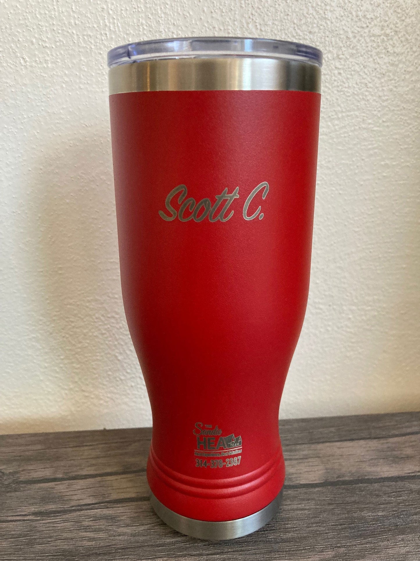 20 oz Insulated Stainless Steel Pilsner with 1-Side Custom-Engraved